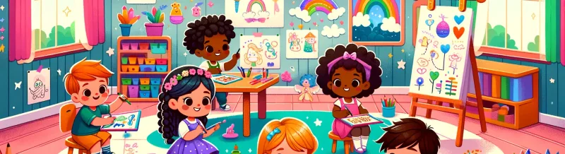 les enfants de 3 à 6 ans entrain de faire des activités de graphisme en maternelle