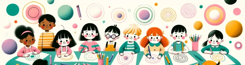 le-pont-et-le-rond-3 Faire des points et des ronds en Petite Section - les enfants de 3 à 4 ans en pleine activité de graphisme