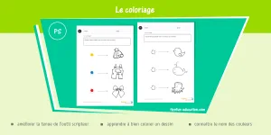 le coloriage pour les enfants de 3 à 4 ans - mathématiques petite section