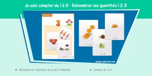 apprendre à compter de 1 à 3 en petite section - exercices de mathématiques 3 ans