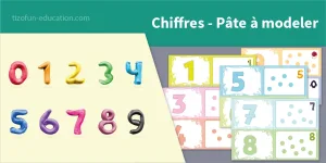 quantités et chiffres à modeler pour l'initiation à l'écriture et aux nombres en maternelle