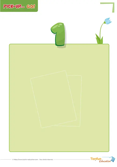 La maison du 1 - tableau pour accueillir les quantités qui représente 1