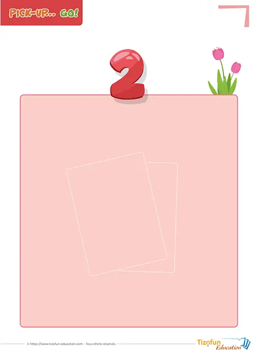 La maison du 2 - tableau pour accueillir les quantités qui représente 2