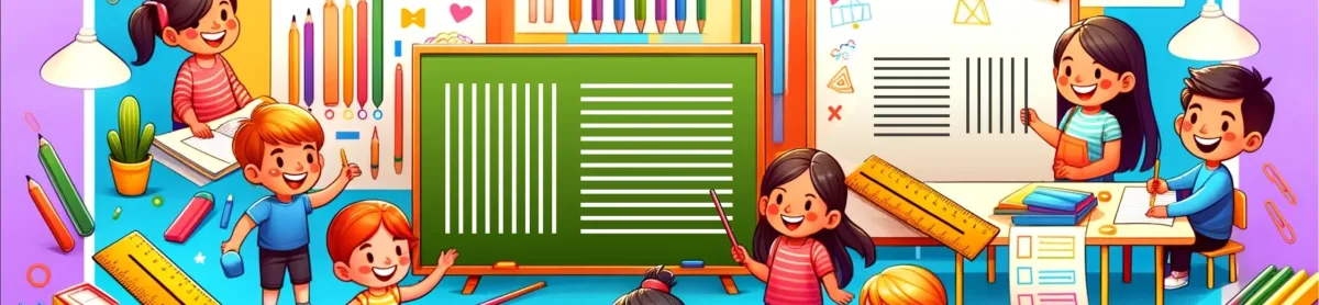 Lignes Verticales et Horizontales Activités graphisme MS - exercices sur les lignes verticales et horizontales pour développer la motricité fine des enfants en Maternelle