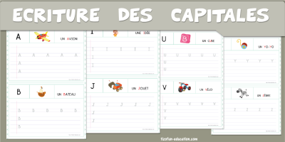 Tracer les lettres capitales en MS – Écrire les majuscules d’imprimerie en Moyenne Section