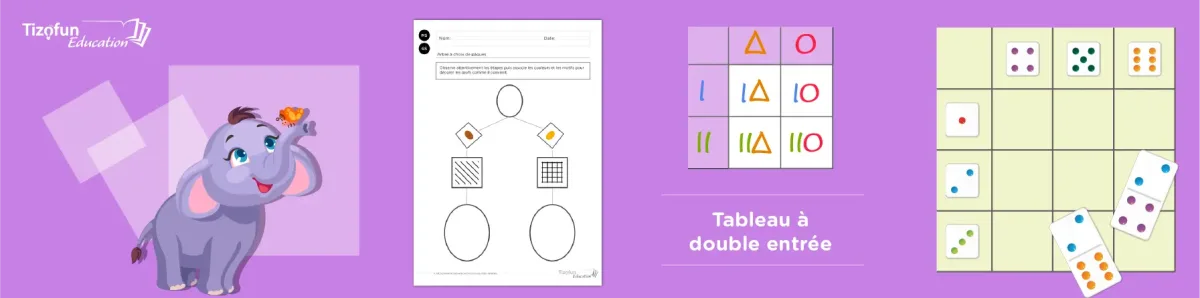 Compléter un tableau à double entrée Compléter un tableau à double entrée en maternelle : exercices et jeux MS GS