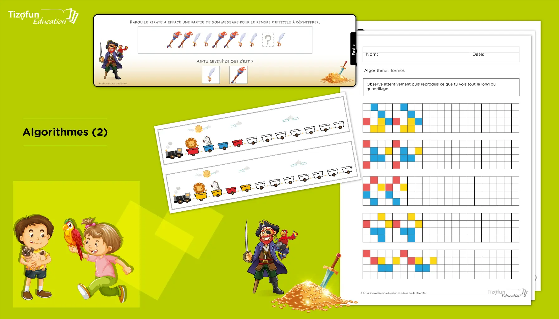 Introduction aux algorithmes pour enfants en Moyenne Section - Tizofun ...