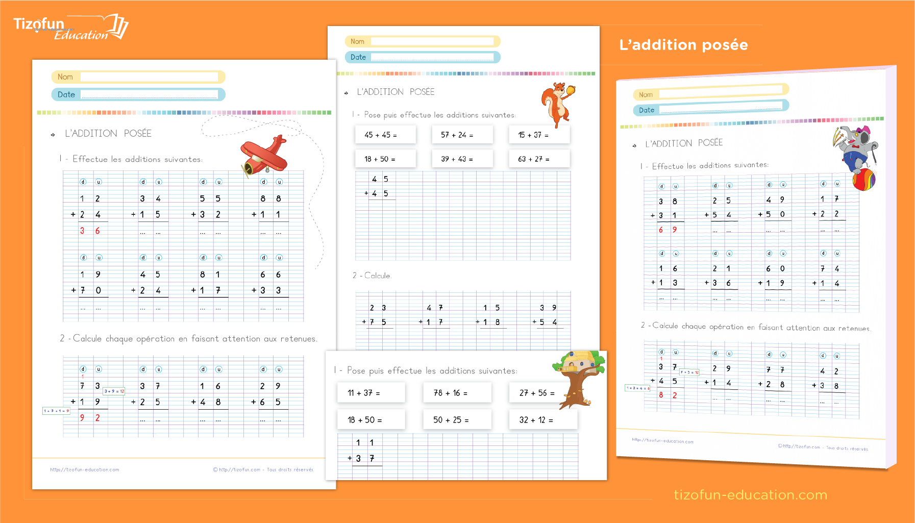 Addition Pos e Avec Et Sans Retenue Au CP Et CE1 Exercices Et Astuces 
