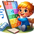 Enfant de CE1 (cours élémentaire première année) en train de manipuler les nombres