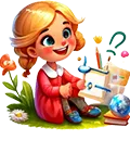 Adorable enfant du CE2 (cours élémentaire deuxième année) observant la nature