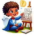 Enfant de CM1 (cours moyenne première année) qui solutionne un problème de gestion des données