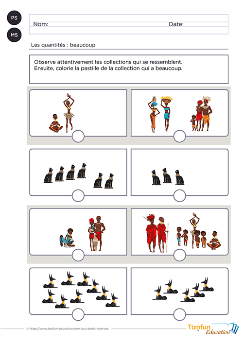 peu, beaucoup, pas beaucoup - s'exprimer sur les quantités et les collections en ,qternelle petite ,oyenne et grqnde section