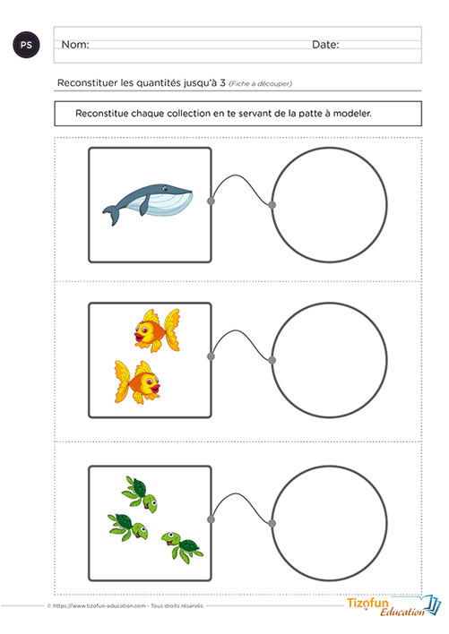 Apprendre à construire le nombre 1 2 3 en maternelle PS