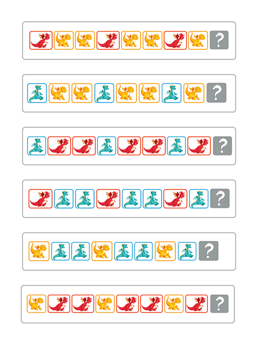 Exercice algorithme - fiche mystère de jeu de suite logique pour enfants