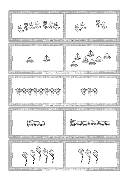 cartes mémoires - notions sur les quantités en Maternelle
