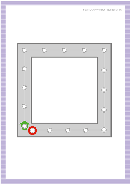atelier pratique motricité fine et formes géométriques en maternelle - lacer un carré
