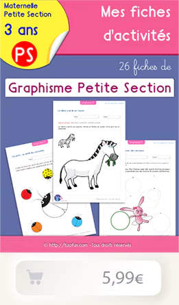 Activités de graphisme petite section - 3 à 4 ans - PDF en vente